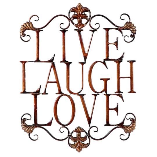 Brown Metal Live Laugh Love Wall Decoration Michaels - Live Laugh Love Metal Wall Hanging